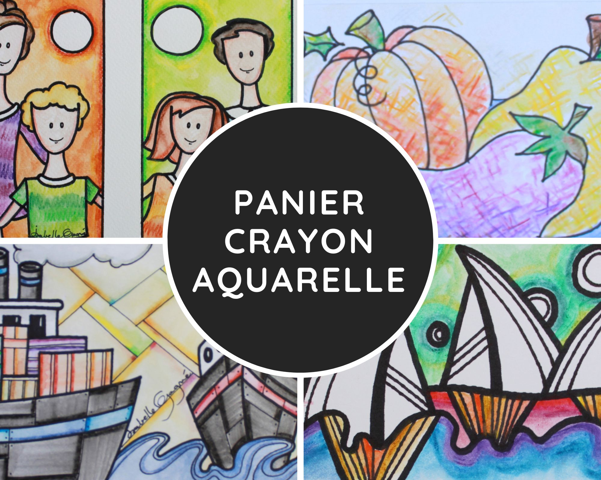 Panier crayon aquarelle