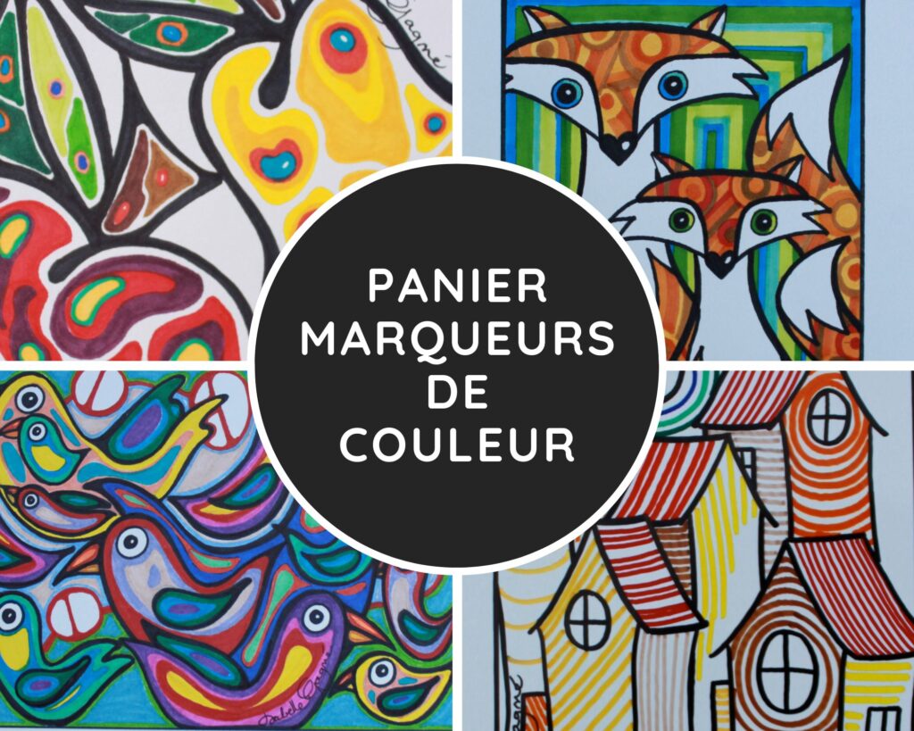 Panier marqueur de couleur